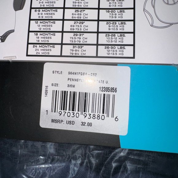 3 Piece - NEW WITH TAGS Penn State Baby Gear - Picture 4 of 4